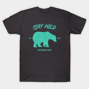 Stay Wild Wyoming Bear T-Shirt